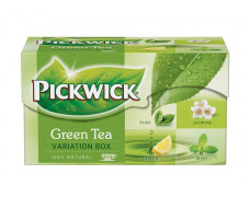 Zelený čaj, 20x2 g, PICKWICK "Variácie", citrón, jazmín, earl grey, mäta