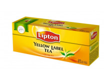 Čierny čaj, 25x2 g, LIPTON "Yellow label"