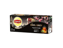 Čierny čaj, 25x2 g, LIPTON "Earl grey"