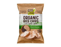 Ryžové chipsy, 25 g, RICE UP "Bio", chia semiačka a quinoa