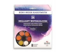Anilínové vodové farby, 24-kusové, 22,5 mm, KOH-I-NOOR "Brillant"