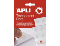 Lepiace bodky, odnímateľné, APLI "Transparent Dots", priesvitné