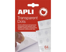 Lepiace bodky, odnímateľné, APLI "Transparent Dots", priesvitné