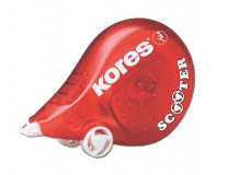 Korekčný roller, 4,2 mm x 8 m, KORES "Scooter", červený