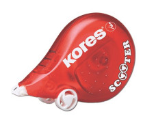 Korekčný roller, 4,2 mm x 8 m, KORES "Scooter", červený