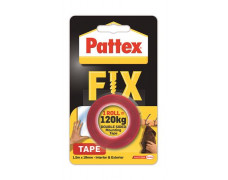 Lepiaca páska, obojstranná, 19 mm x 1,5 m, HENKEL "Pattex Fix 120 kg",  piros