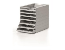 Zásuvkový box na dokumenty, 7 zásuviek, DURABLE "Idealbox basic 7", sivý