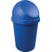 Odpadkový kôš, s výklopným vekom, 45 l, plast, HELIT, modrá