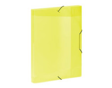 Doska s gumičkou, 30 mm, PP, A4, VIQUEL "Coolbox", priehľadná žltá