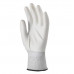 Montážne rukavice, biele, na dlani namočené do polyuretánu, veľkosť: 7