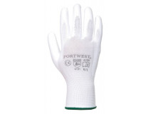 Montážne rukavice, na dlani namočené do polyuretánu, veľkosť: 9, biele