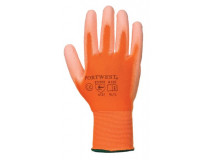 Montážne rukavice, na dlani namočené do polyuretánu, veľkosť: 8, oranžové