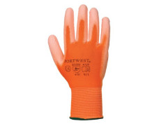 Montážne rukavice, na dlani namočené do polyuretánu, veľkosť: 7, oranžové