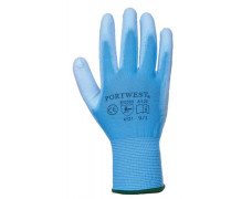 Montážne rukavice, na dlani namočené do polyuretánu, veľkosť: 7, modré