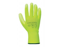 Montážne rukavice, na dlani namočené do polyuretánu, veľkosť: 10, neónovo zelené
