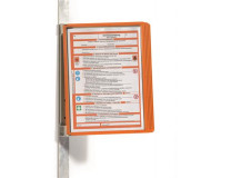 Držiak, nástenný, magnetický, s 5 panelmi, DURABLE "VARIO® 5 MAGNET", oranžová
