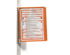Držiak, nástenný, magnetický, s 5 panelmi, DURABLE "VARIO® 5 MAGNET", oranžová