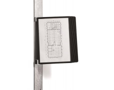 Držiak, nástenný, magnetický, s 10 panelmi, DURABLE "VARIO® 10 MAGNET", čierna