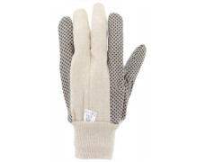 Záhradné rukavice s čiernymi protišmikovými bodkami, veľkosť:10