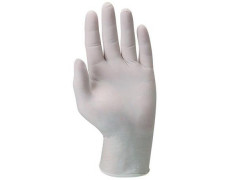 Ochranné rukavice, jednorazové, latex, veľkosť: M/8, pudrované