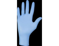 Ochranné rukavice, jednorazové, nitril, veľkosť L, 100 ks, nepudrované, modrá