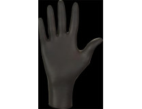 Ochranné rukavice, jednorazové, nitril, XS méret, 100 ks, nepudrované, čierna