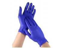 Ochranné rukavice, jednorazové, nitrilové, veľ. S, 100 ks, nepudrované, kobaltovo modrá
