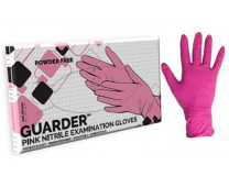 Ochranné rukavice, jednorazové, nitrilové, veľkosť S, 100 ks, nepudrované, ružová