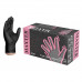 Ochranné rukavice, jednorazové, nitrilové, veľkosť M, 100 ks, nepudrované, čierna