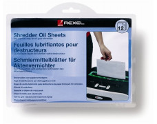 Olejový papier, pre údržbu skartovacích strojov, A5, 12 ks, REXEL