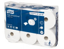 Toaletný papier, T8 systém , 2-vrstvový, priemer: 19,9 cm, TORK "SmartOne®", biela