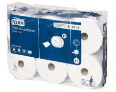 Toaletný papier, T8 systém , 2-vrstvový, priemer: 19,9 cm, TORK "SmartOne®", biela