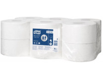 Toaletný papier, T2 systém, 2-vrstvový,  priemer: 19,5 cm, Advanced, TORK "Mini Jumbo", biela