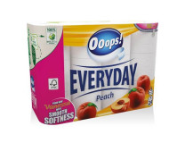 Toaletný papier, 3-vrstvový, malý kotúč, 24 kotúčov, OOOPS "Everyday"