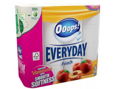 Toaletný papier, 3-vrstvový, malý kotúč, 32 kotúčov, OOOPS "Everyday"