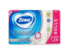 Toaletný papier, 3-vrstvový, 24 roliek, ZEWA "Deluxe", biela