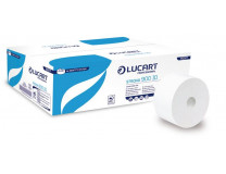 Toaletný papier, 2-vrstvový, priemer 19 cm, k zásobníkom Identity Autocut, LUCART "Strong 900 ID", snehobiela