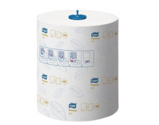 Papierové utierky, kotúčové, 2-vrstvové, H1 systém, Premium, TORK "Matic® Soft", biela