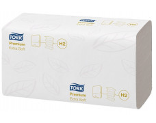 Papierové utierky, Interfold ohyb, H2 systém, Premium, TORK "Xpress® Multifold", biela