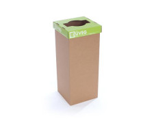 Odpadkový kôš na triedený odpad, recyklovaný, HU popis, 50 l, RECOBIN "Office", zelená