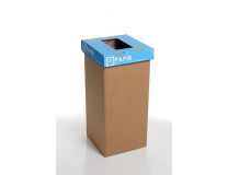 Odpadkový kôš na triedený odpad, recyklovaný, HU popis, 20 l, RECOBIN "Mini", modrá
