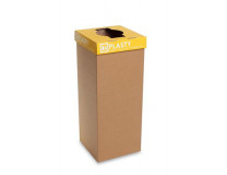 Odpadkový kôš na triedený odpad, recyklovaný, SK popis, 50 l, RECOBIN "Office", žltá