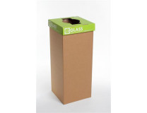 Odpadkový kôš na triedený odpad, recyklovaný, anglický popis, 50 l, RECOBIN "Office", zelená
