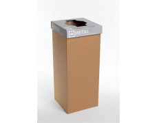 Odpadkový kôš na triedený odpad, recyklovaný, anglický popis, 50 l, RECOBIN "Office", sivá