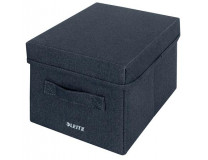 Úložný box, textilný, rozmer S, LEITZ "Fabric", zamatová sivá