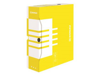 Archivačná krabica, A4, 100 mm, kartón, DONAU, žltá