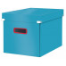 Škatuľa, štvorcová, veľkosť L, LEITZ "Cosy Click&Store", pokojná modrá