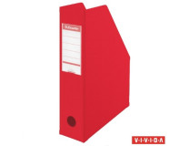 Zakladač, PVC/kartón, 70 mm, skladací, ESSELTE, Vivida červená