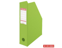 Zakladač, PVC/kartón, 70 mm, skladací, ESSELTE, Vivida zelená