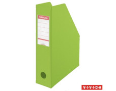 Zakladač, PVC/kartón, 70 mm, skladací, ESSELTE, Vivida zelená